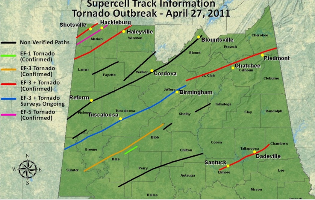 Tornado History Map