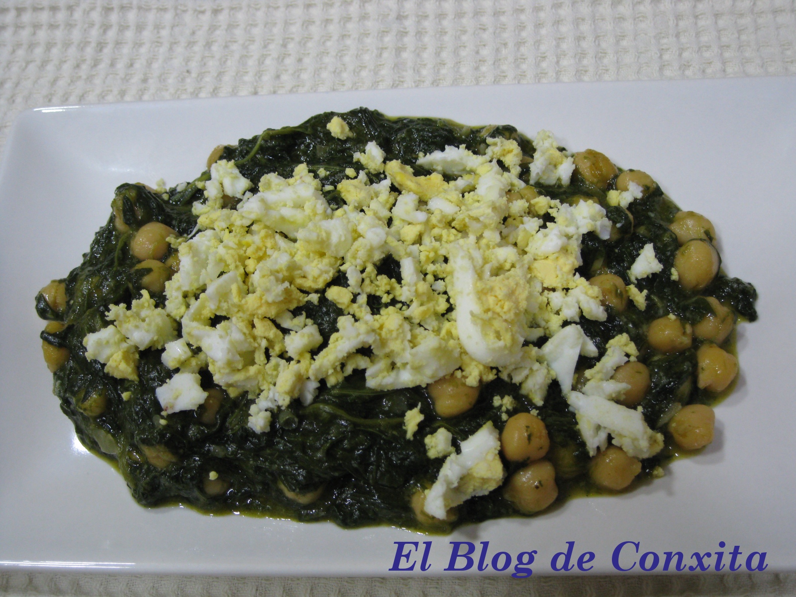 El Blog de Conxita ESPINACAS CON GARBANZOS Thermomix