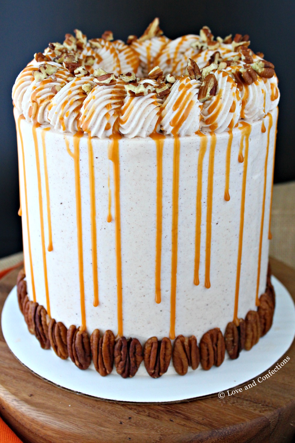 Love and Confections: Pumpkin Pecan Pie Layer Cake #PumpkinWeek