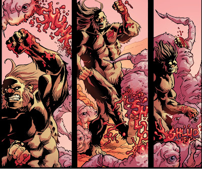 Bigfoot Sword of the Earthman page 19 beatdown comic book fight barbarian graphic novel