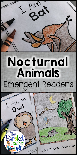 With Halloween right around the corner, now is a perfect time for your Preschool, Kindergarten, or First grade kids to be learning about nocturnal animals! If you're looking for fall activities for kids, these Bats, Owls, & Spiders differentiated readers are a perfect additional to the other activities, crafts, and ideas you have planned for your class this fall. Help your students develop confidence in their reading abilities while learning about bats at the same time. In addition, the last page of each reader incorporates writing practice as students recall facts that they learned in the reader. 