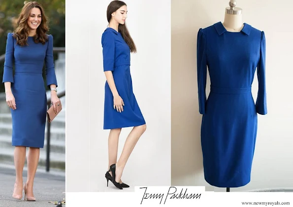 Kate Middleton wore Jenny Packham blue dress worn during the first day of the royal Canada