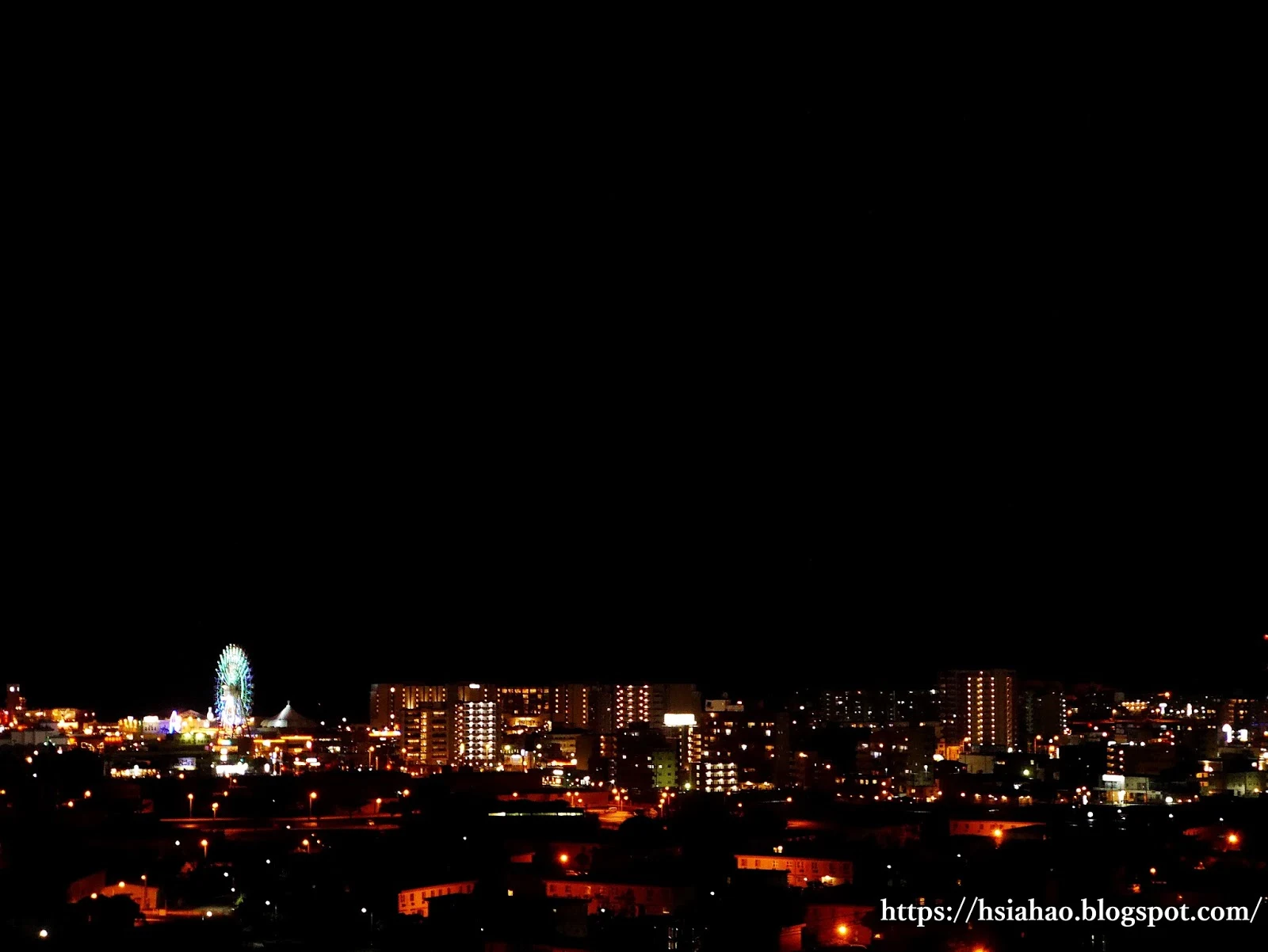 沖繩-中部-夜景-摩天輪-美國村-Okinawa-night-view