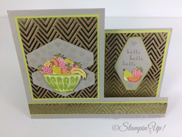 Frenchie' Team, Fruit Basket, Stampin'Up!, Foil Frenzy Designer paper,