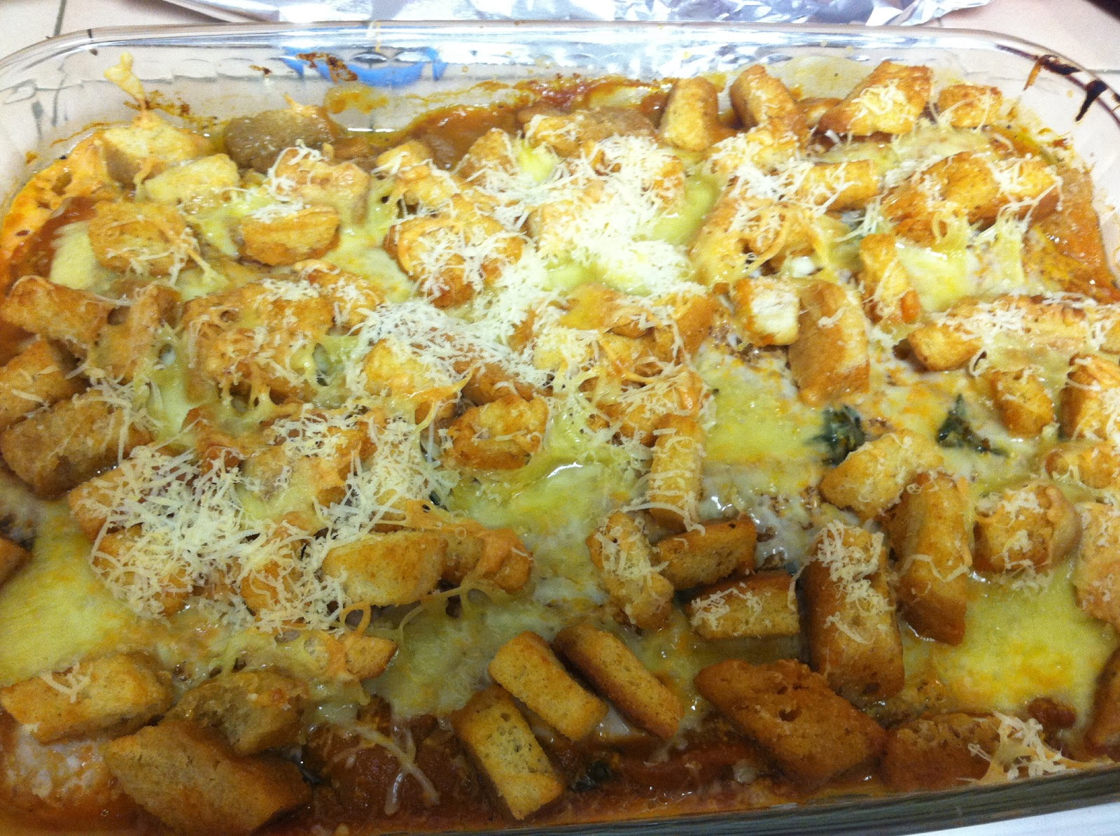 Cooking with the Clouds Chicken Parmesan Casserole