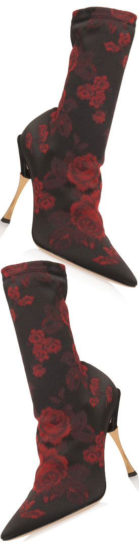 Dolce & Gabbana Floral-Print Spandex Sock Boot