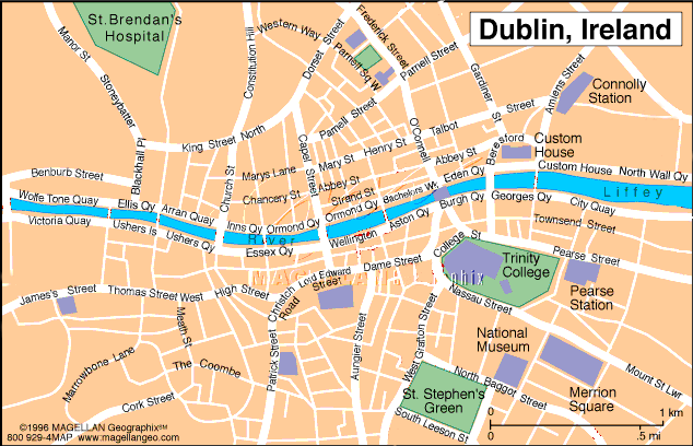 Images and Places, Pictures and Info: dublin ireland map of city