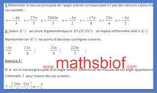 Série d’exercices maths tronc commun international : Trigonométrie partie1 et part2 Série d’exercices maths tronc commun international : Trigonométrie partie1 et part2