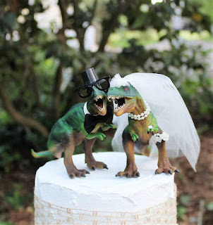 Cool Dinosaur Wedding Cake Topper Cool Dinosaur Wedding Cake Topper