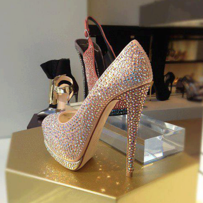 FUN AND FASHION HUB: Attractive high heel shining shoes for ladies