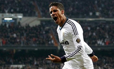 Raphael Varane with the Real Madrid jersey