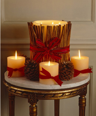 cómo decorar con velas en navidad, hacer arreglos navideños con velas, decorativos navideños con velas, adornos navideños con velas