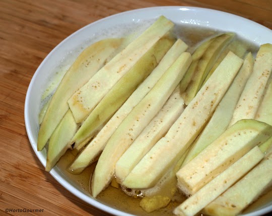 Berenjena remojada en cerveza HortoGourmet