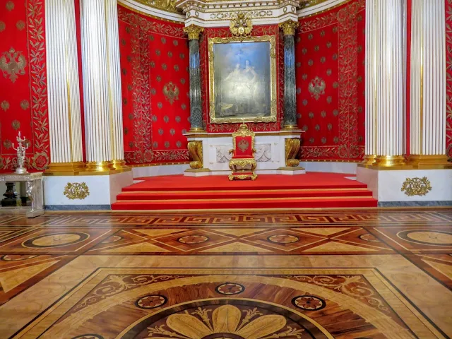 Throne room at the Hermitage in St. Petersburg, Russia