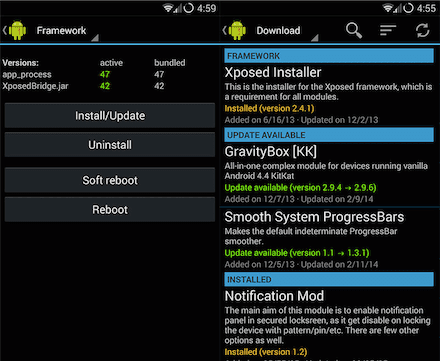 Xposed Framework Rooted apps