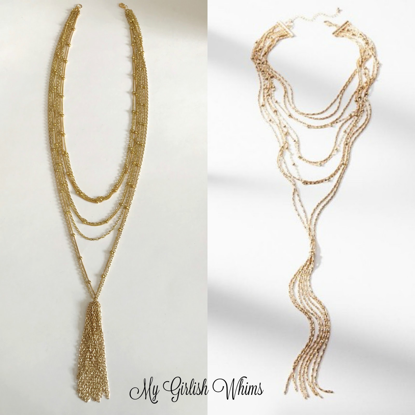 Anthropologie Tassel Chain KnockOff Necklace My Girlish Whims