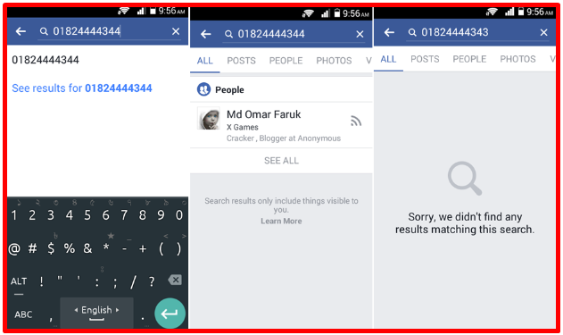 Facebook using number search mobile Simple Ways