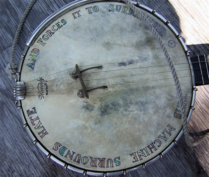 Orange Crate Art: "Pete's banjo head"