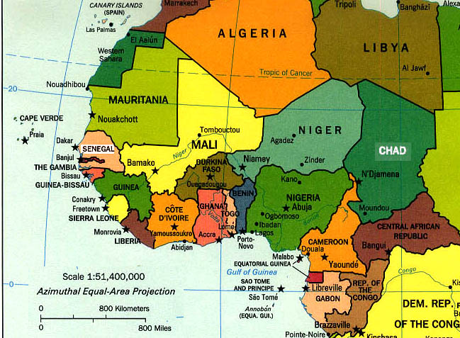 map west africa