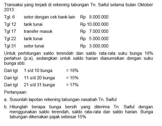 Menghitung Bunga Tabungan Our Akuntansi