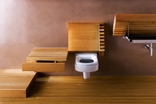 Baño de madera invisible|Espacios en madera
