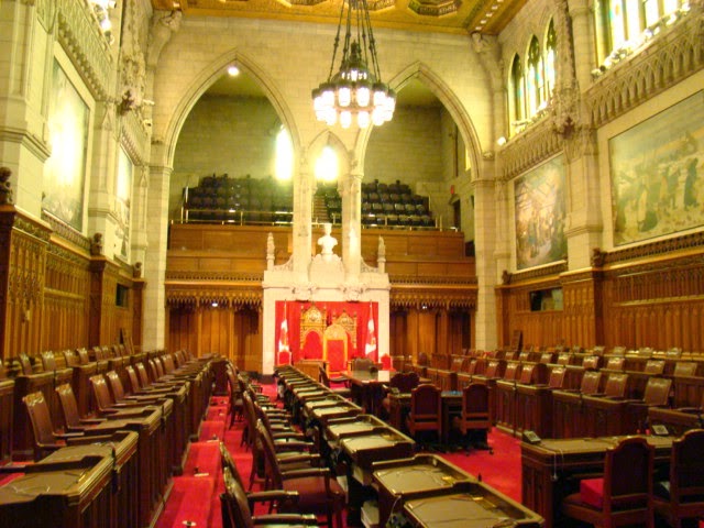 Sala del Senado. Parlamento de Ottawa. Canada.