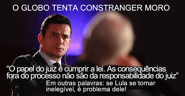 Resultado de imagem para Moro sobre Lula cair na Ficha Limpa: "Alguém cometeu um crime, a lei prevê inabilitações e isso pode acontecer.”