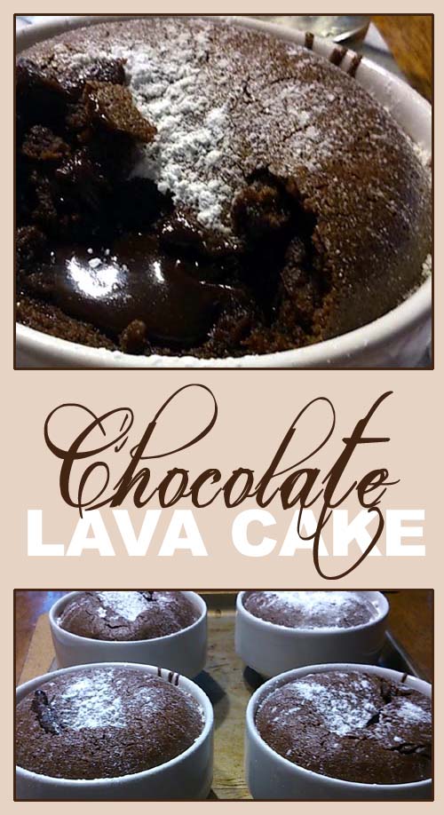 Easy chocolate lava cake prepared and served in a mug.