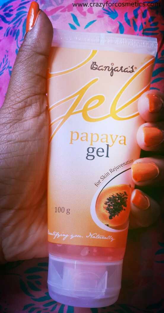 Banjara's Papaya face gel review- Product review- Banjara's Papaya Face gel India- Face Gel Mask India- Face gel products- Herbal face products india- Herbal skincare products india review