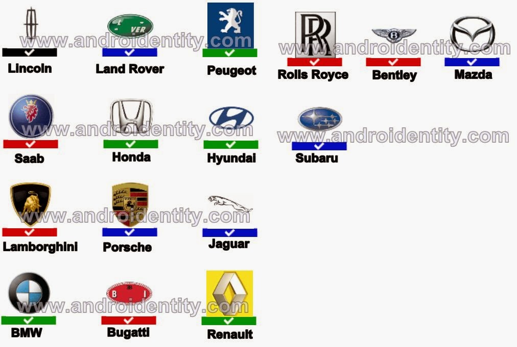 Car Logos Quiz Answers