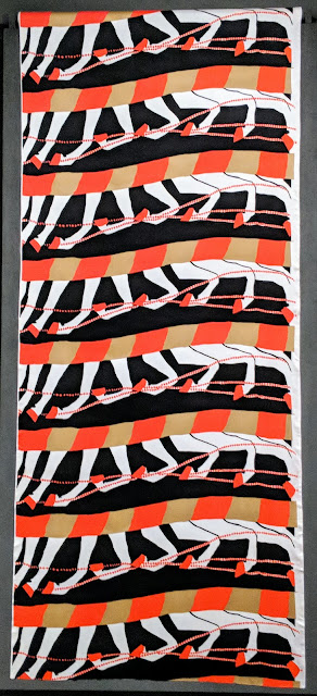 Gallop (screen print dress fabric of knit nylon) by Hans Krondahl for Katja of Sweden, 1972.