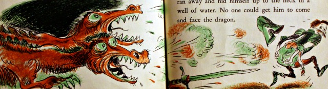 "Billy Beg and the Bull" from Favorite Fairy Tales Told in Ireland, retold from the Irish storytellers by Virginia Haviland, illustrated by Artur Marokvia. Little, Brown and Company, 1961.