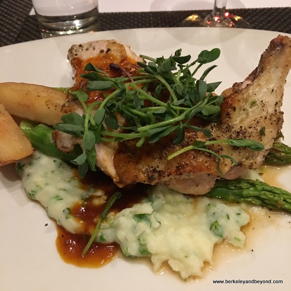 Mary's organic chicken at Hotel Shattuck Plaza in Berkeley, California Mary's organic chicken at Hotel Shattuck Plaza in Berkeley, California