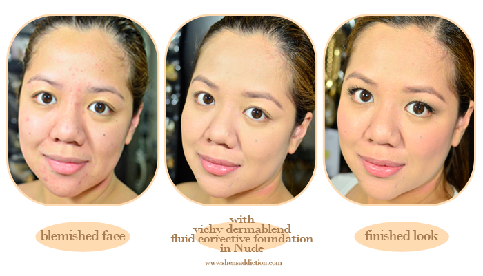 Vichy DermaBlend Fluid Corrective Review, Swatches, Before After photos - Shen's