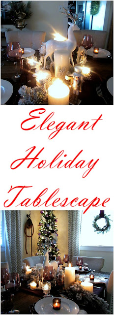 Holiday Tablescape and Elegant Christmas Centerpiece