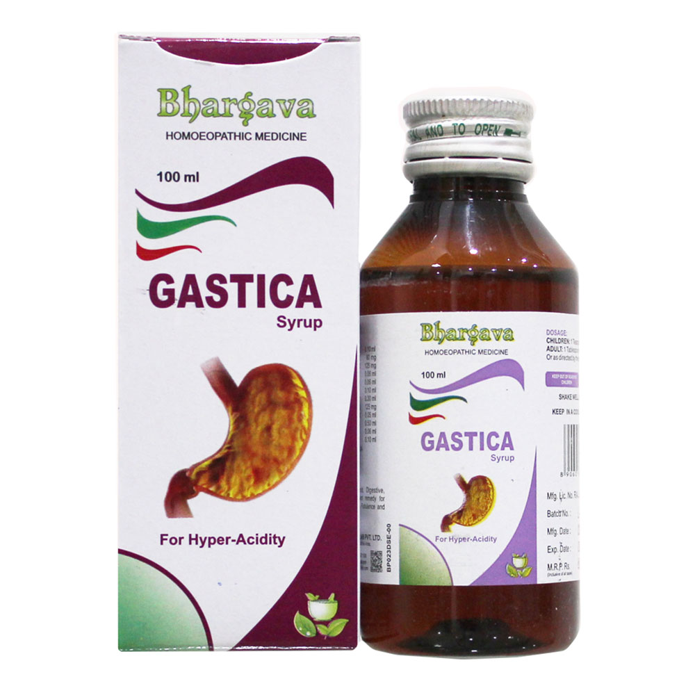 GASTICA SYRUP Antacid & Digestive Remedy Homoeopathic Medicine by Doctor Bhargava