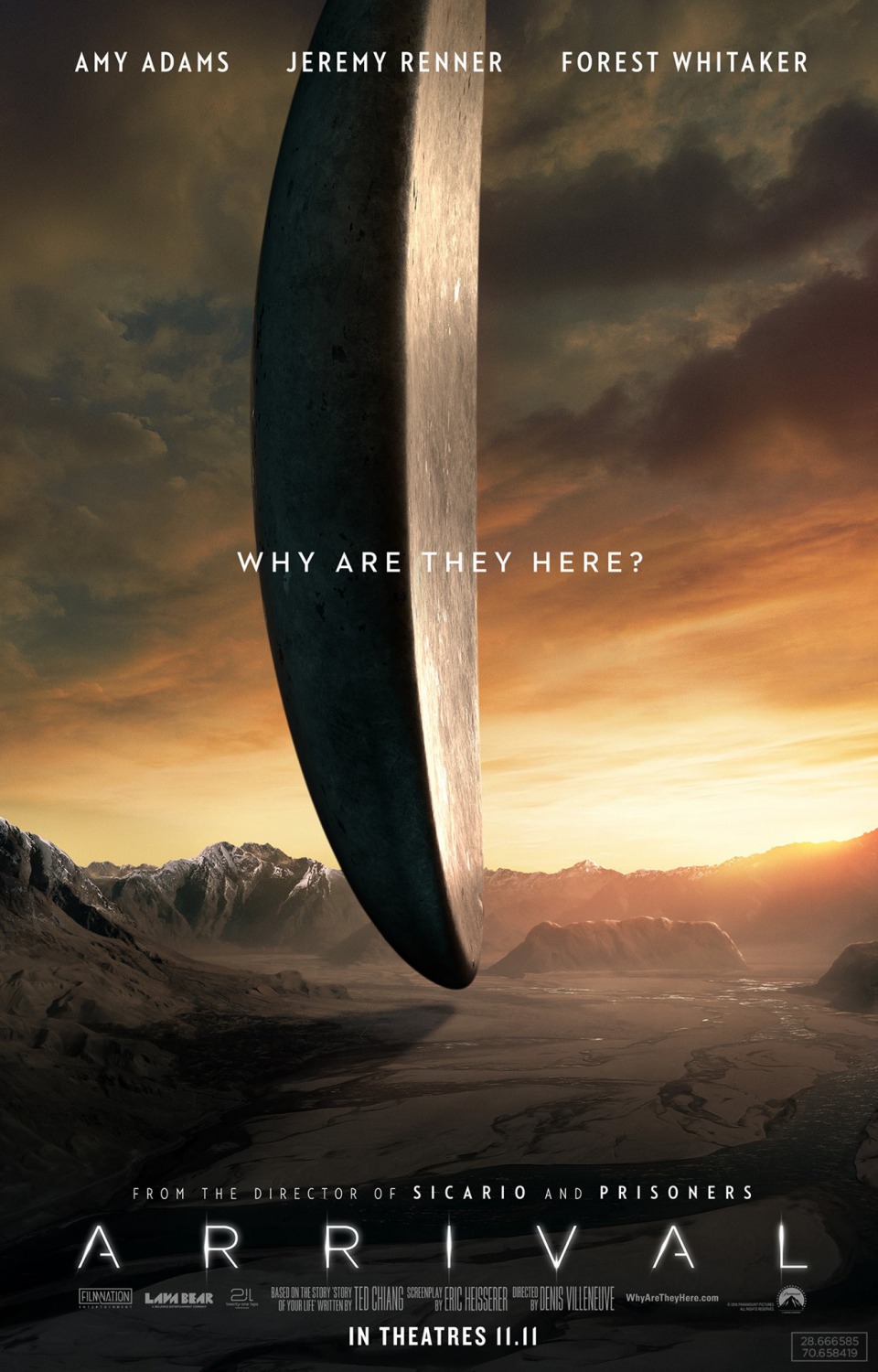 Trailer, Images and Posters for ARRIVAL Starring Amy Adams | The