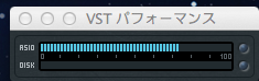 VSTパフォーマンスウインドウ/Cubase