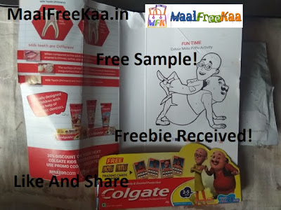 Free Sample Colgate Anticavity Toothpaste
