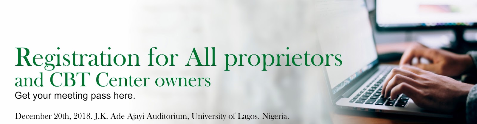 2019 JAMB CBT Center Owners Meeting Schedule [Print Meeting Pass Here]