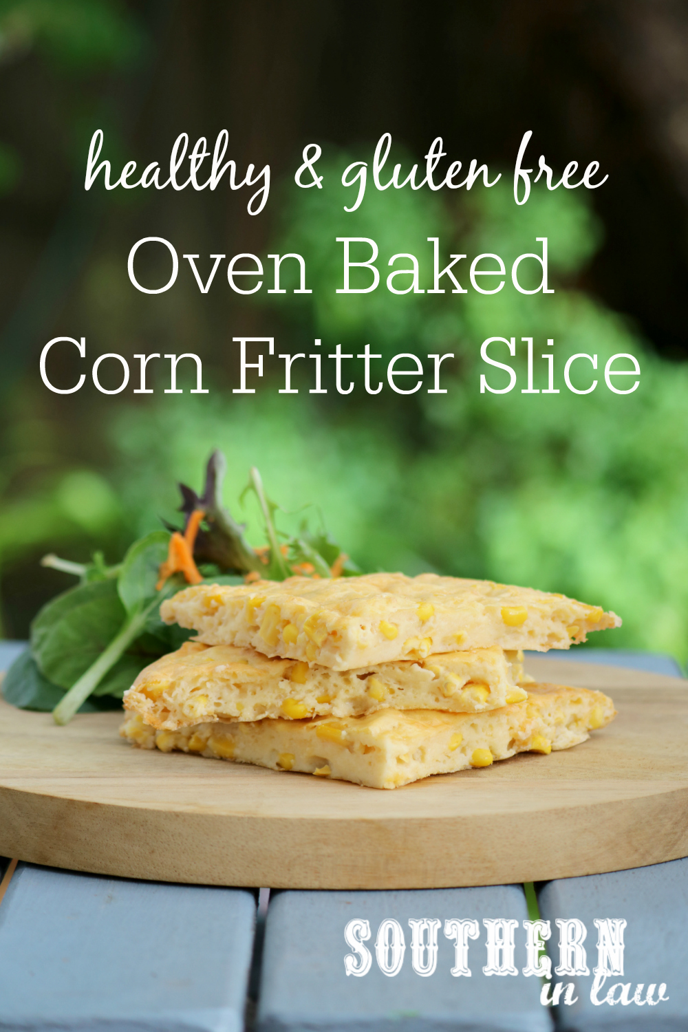 Southern In Law Recipe Easy Baked Corn Fritter Slice