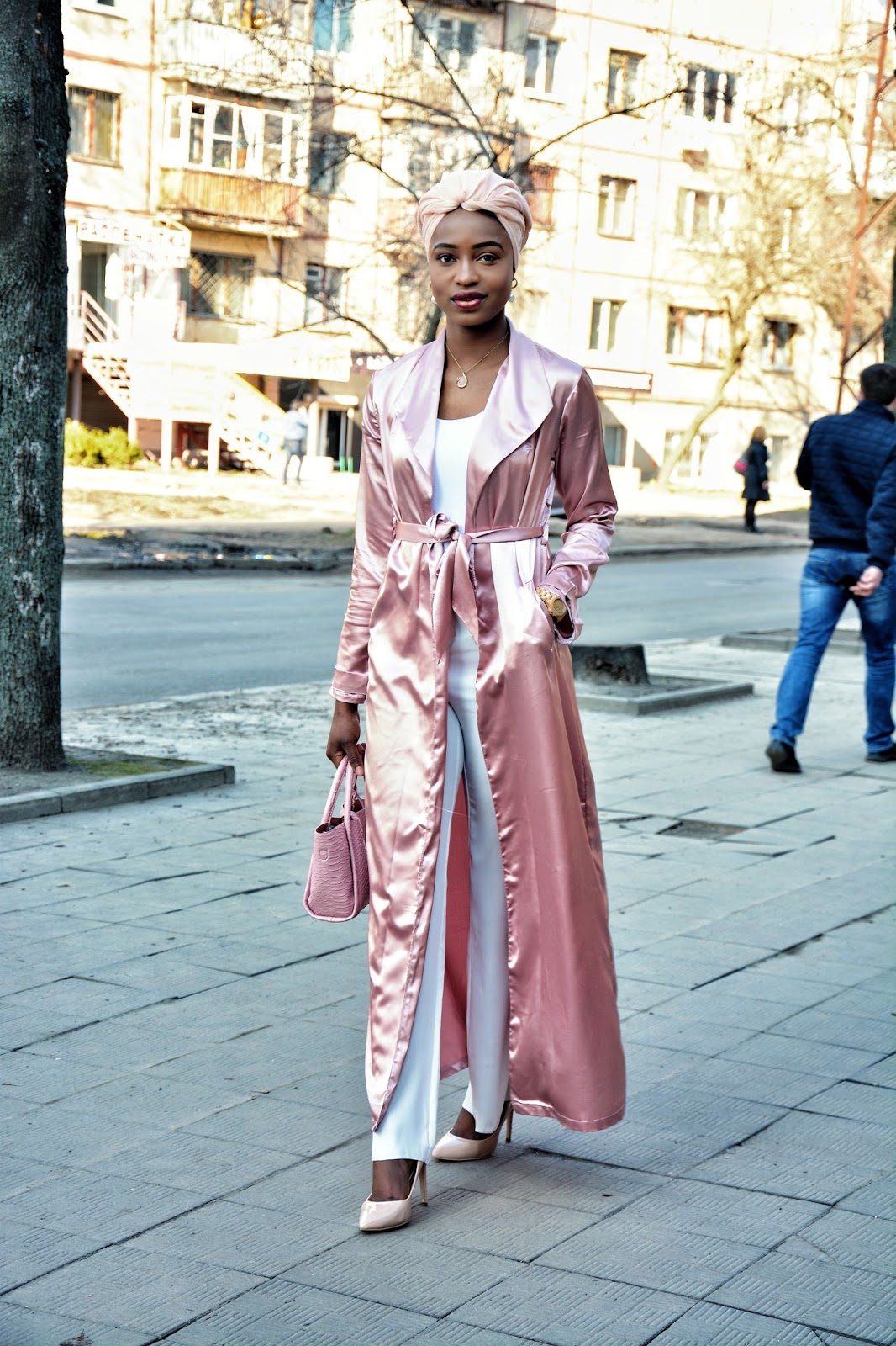 silky duster coat