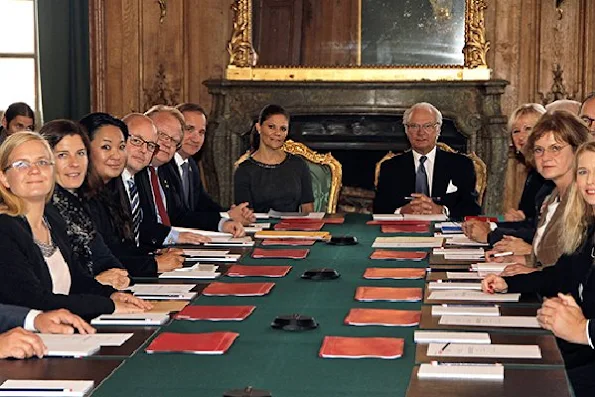 Crown Princess Victoria of Sweden attended the foreign relations committee meeting at the Royal Palace 