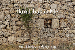 The weight of the fact that I am no different from Barabbas hit me hard this week. And Jesus loves me just like he loved him.