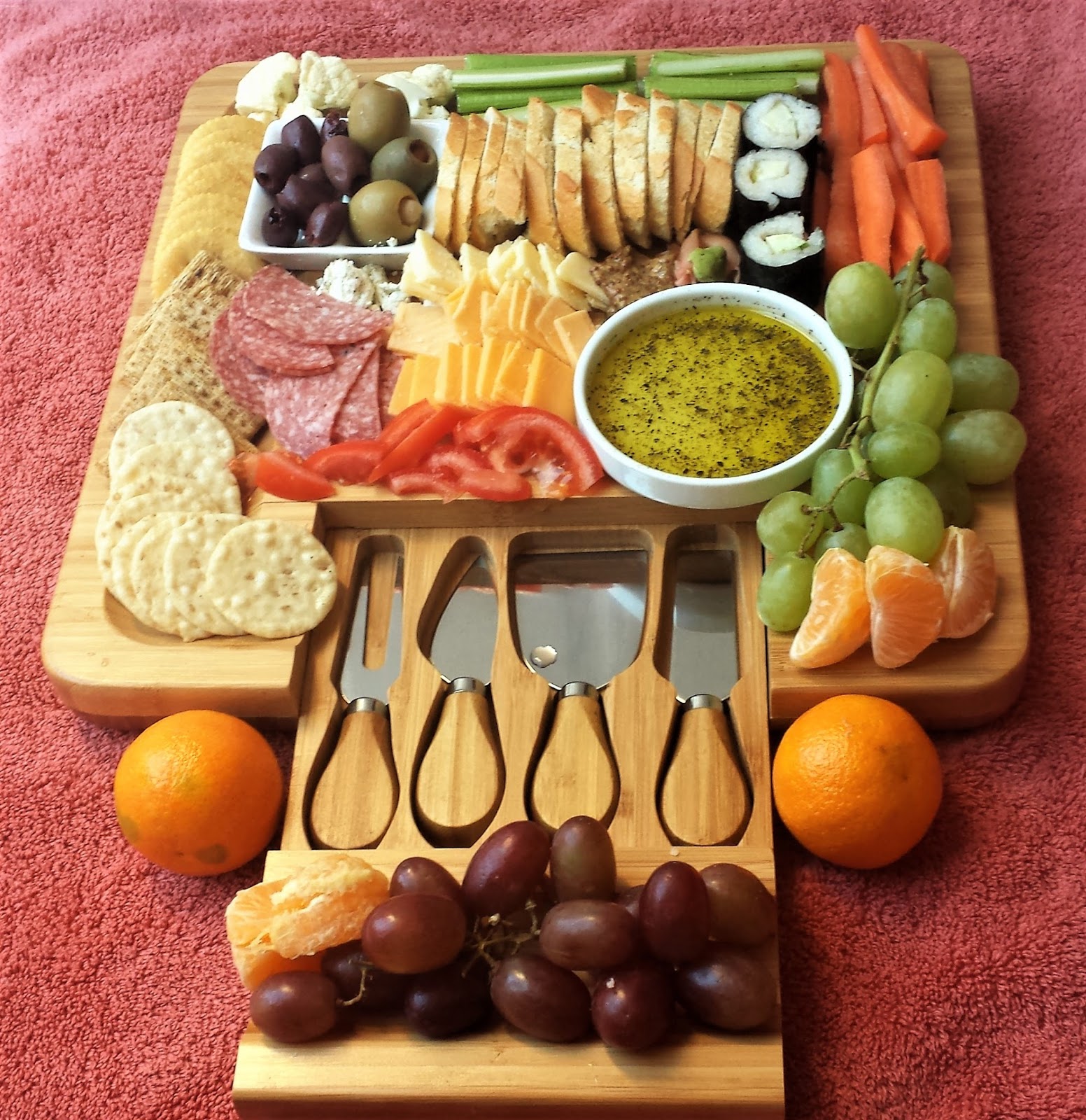 Bamboo Cheese Board Set