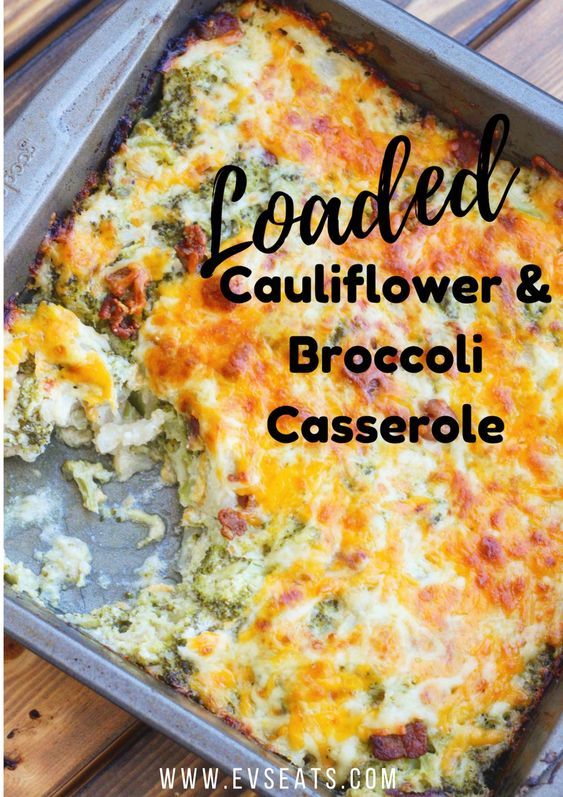 Loaded Cauliflower Broccoli Casserole Vegan Recipes Beginner