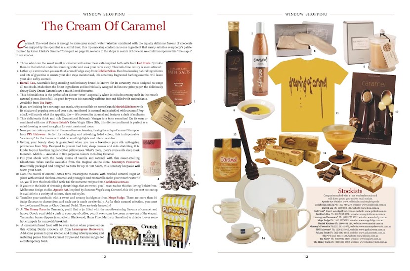 dreaming of caramel T (as it appeared in Homespun mag Oct 2009)