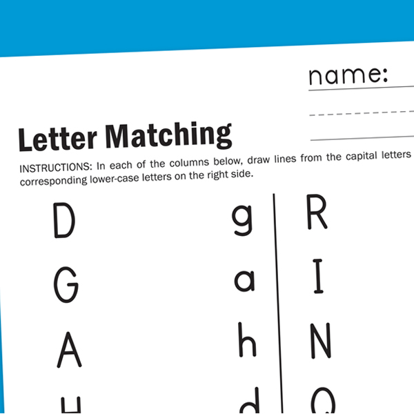 Letter Matching Worksheet Worksheets For Children