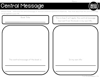 graphic organizers for any book first grade buddies