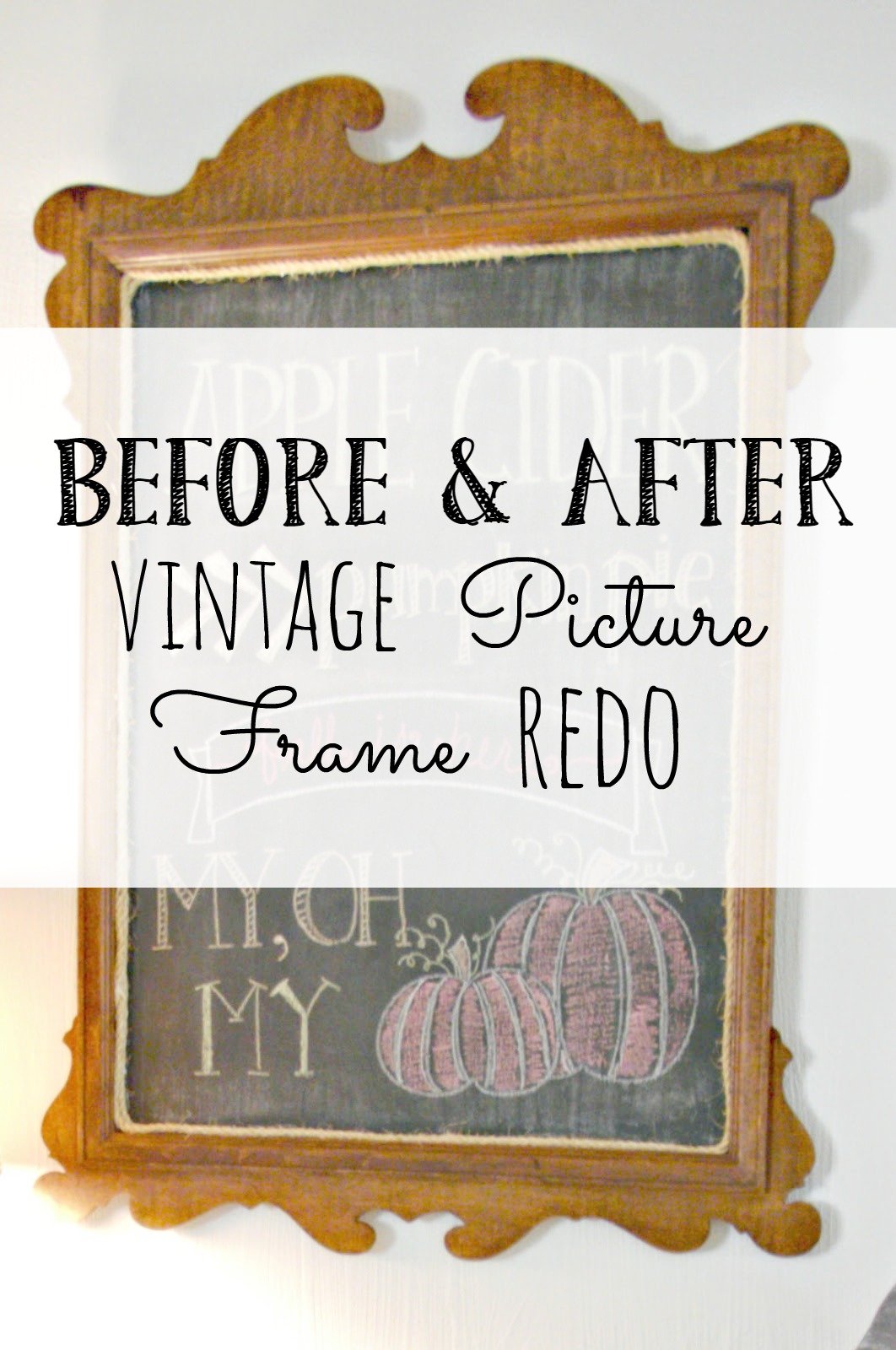 Before and After Vintage Picture Frame Redo Little Vintage Cottage